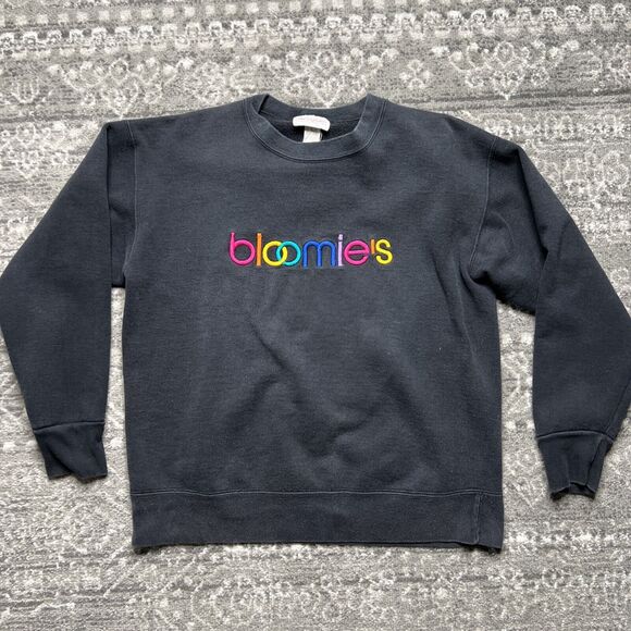 Vintage Bloomingdale’s BLOOMIES Sweatshirt Large Rainbow Embroidered 80s 90s - Picture 1 of 7